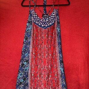 Angie Red and Blue Patterned Dress